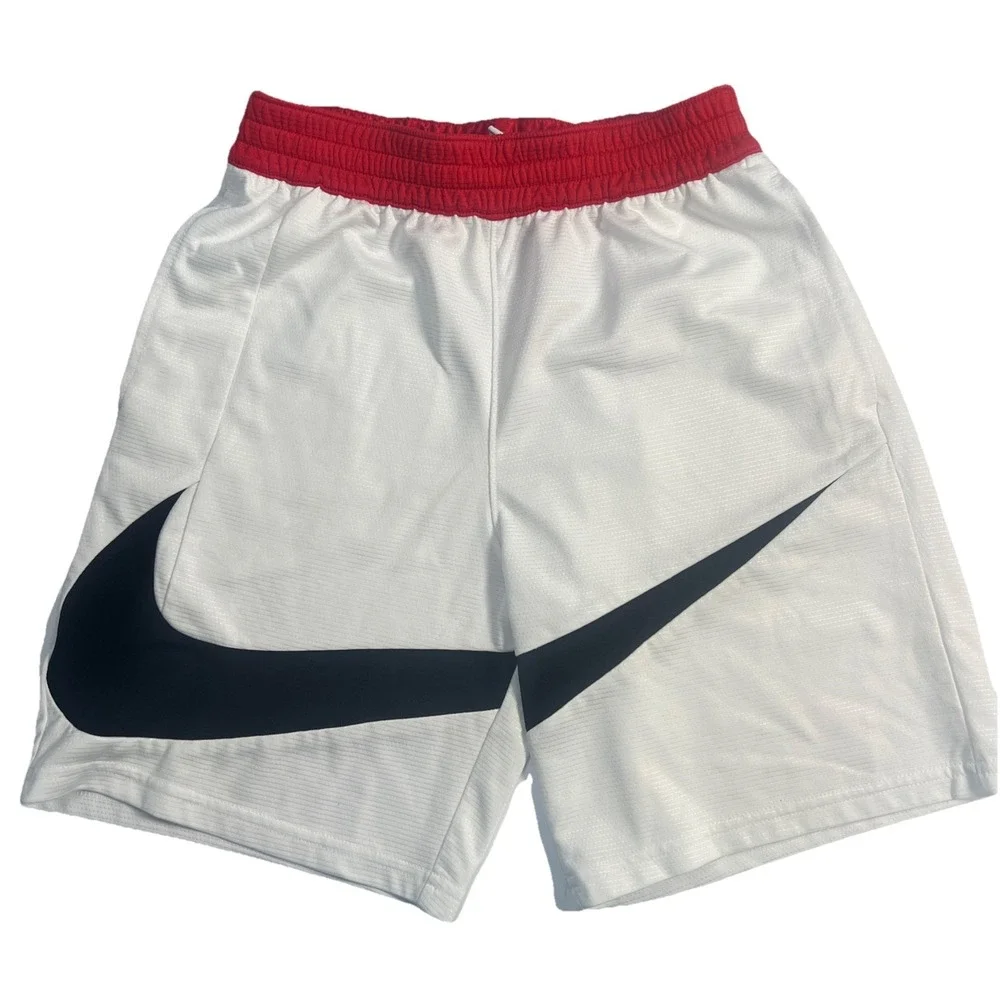 Nike Dri-Fit Boys Basketball Shorts Size Large Front Swoosh‎ Loose Activewear
